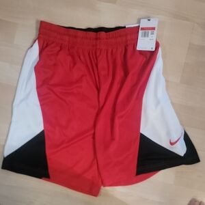 Nike Red, White, and Black Athletic Shorts